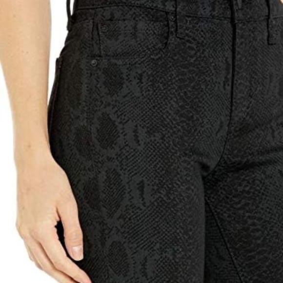 JOE'S JEANS Icon Mid-Rise Ankle Skinny Jeans Black Snake Print - NWT - Size 24 - Picture 2 of 4